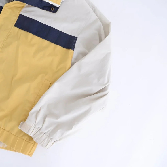 Pine Point Vintage Y2K Tan and Yellow Windbreaker Jacket ~Tan ~Large - Picture 15 of 16